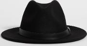 Bronson Leather Fedora Hat 