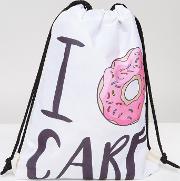 i donut care drawstring backpack