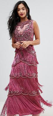 Maxi Dress With All Over Embellishment
