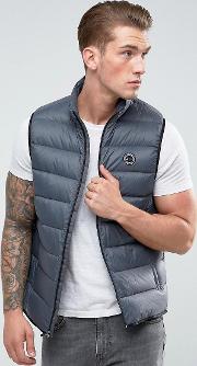 down vest lightweight in grey
