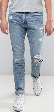 skinny jean  light distressed wash with rips