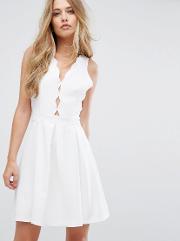 Serena Fit And Flare Scallop Dress