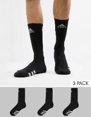 socks 3 pack in black cf8419
