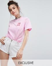 boyfriend t shirt with girls   embroidery
