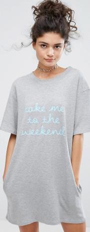 Take Me To The Weekend  Shirt Dress