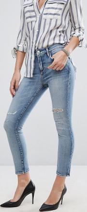 agolde sophie crop jean with rips