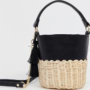 Aceille Basket Bag With Tassle