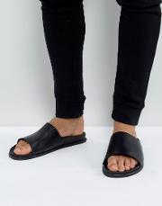 afivia leather mule slider sandals