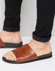 afivia leather mule slider sandals