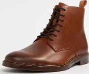 alenia lace up boots in tan leather