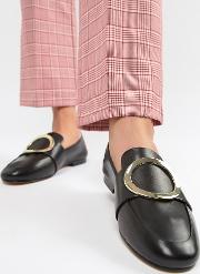 cadericia metal trim leather loafers