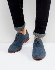 coallan derby shoes in blue suede