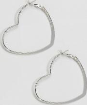 delicate heart hoop earrings