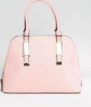 dome tote bag with top handle in blush