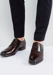 galerrange derby leather shoes in brown