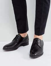 lauriano derby leather shoes in black