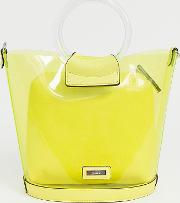Miroang Neon Clear Tote Bag With Removable Pouch