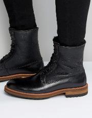 scibelli lace up boots in black leather