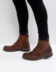 walden lace up boots in brown