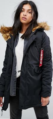 explorer parka coat with faux fur hood