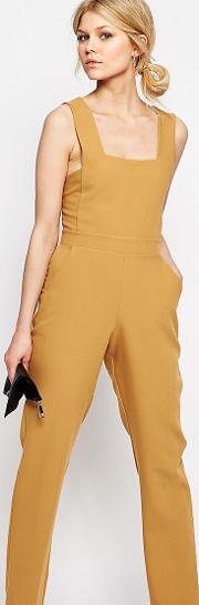 pinafore tailored jumpsuit