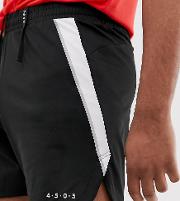 Tall Running Shorts With Side Stripe And Curve Hem White