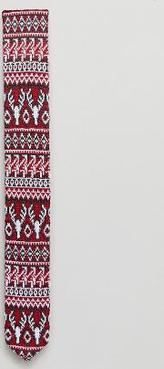 christmas knitted fairisle tie