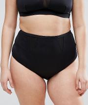 mesh insert supportive bikini bottom