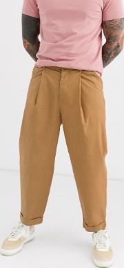 Balloon Trousers With Rolled Hem