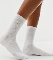 Calf Length Rib Socks