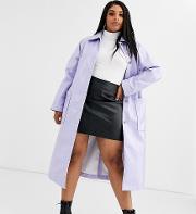 Curve Patent Trench Coat