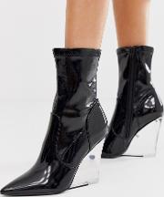 Expectations High Leg Wedge Boots