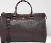 holdall in brown faux leather