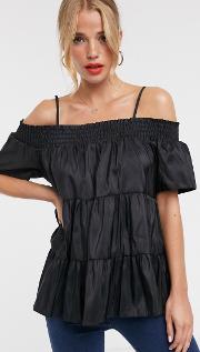 Off The Shoulder Tiered Top