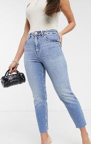 Petite Farleigh High Waisted Slim Mom Jeans