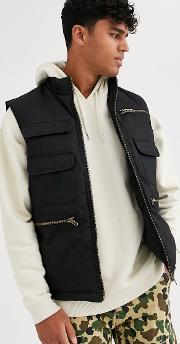 Puffer Gilet With Utility Pockets