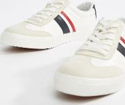 Retro Trainers With Navy And Red Stripe
