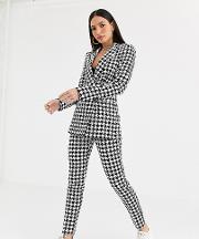 Tall Mono Dogstooth Slim Suit Trousers