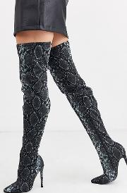 Wide Fit Kendra Stiletto Thigh Boots