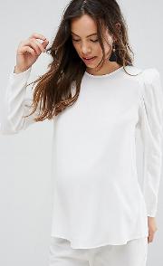 Boxy Top With Exaggerated Sleeves