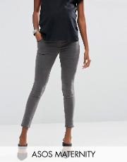 ridley skinny jeans  slated grey with under the bump waistband