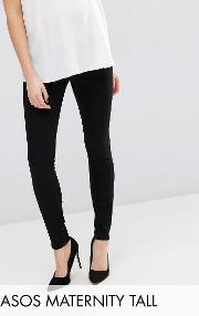 tall ridley skinny jean  clean black with under the bump waistband