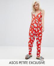 cami wrap jumpsuit in floral print