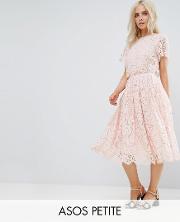 lace crop top midi prom dress