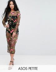 lace floral mesh bodycon dress with bodysuit