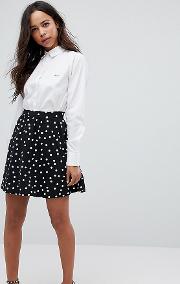 Mini Skater Skirt  Spot Print