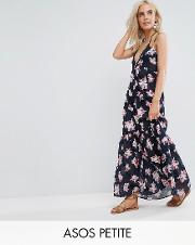 orchid tropical tiered maxi beach dress