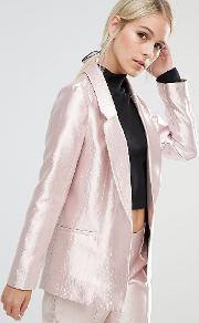 Ultimate Pink Metallic Blazer