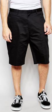 Smart Bermuda Shorts On Cotton Sateen In Black