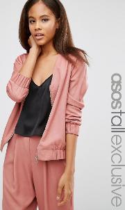 bomber jacket co ord dusky pink